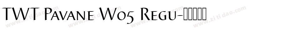 TWT Pavane W05 Regu字体转换